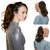 CAISHA 14" Wavy Clip On Ponytail With Butterfly Clip Hairpiece Heat-resistant Synthetic Fibres Brown H98