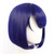 ANOGOL Hair Cap +Blue Cosplay Wig with Bangs Short Natural Navy Bob Wigs for Women Blue Bob Wigs for Movie Anime Cosplay Halloween Party Costume Shor