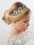 SWEETV Flower Girl Headpiece Silver Princess Wedding Headband -Baby Girls Flower Pearl Hair Accessories for Birthday Party, Photography