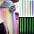18pcs Colored Hair Extensions Clip Ins Glow in the Dark Hair Extension 20inch Multicolor Hair Piece for Kids Girls Women