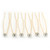 Bridal/ Wedding/ Prom/ Party Set Of 6 Gold Plated Crystal Bead Hair Pins