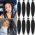 BEFUNNY Pre Stretched Braiding Hair - 8packs 16 Inch Short Black Crochet Human Hair For Braids Or Twist Itchy Free Yaki Perm Straight Low Temperature