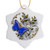 3dRose ORN_150948_1 Blue Butterfly and Gold Accents Snowflake Ornament, Porcelain, 3-Inch