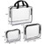 Hedume Set of 9 Clear Makeup Bags, TSA Approved Clear Toiletry Bag Set, Waterproof PVC with Zipper Handle Portable Travel Luggage Pouch