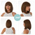 Onpep Short Straight Bob Wigs with Air Bangs Honey Brown Wig for Women Shoulder Length Heat Resistant Fiber Hair Wigs