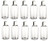 Natural Farms 10 pack- 8 oz Clear PET Boston Round Plastic Bottle with White Fliptop- Made in the USA