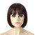SYXLCYGG Short Brown Wigs Bob Wig With Bangs Synthetic 10" Straight Womens Hair Wigs Girl Cosplay Party White Women Daily (Free Wig Cap)