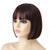 SYXLCYGG Short Brown Wigs Bob Wig With Bangs Synthetic 10" Straight Womens Hair Wigs Girl Cosplay Party White Women Daily (Free Wig Cap)