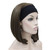 Lydell Short Straight Bob Headband Wig 3/4 wig short half Synthetic hair wig (Chestnut Brown)