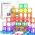 PicassoTiles 42pcs Magnetic Tiles Magnet Blocks See-Through Shape STEM Toys Building Block Educational Playset Compatible with Major Brand Tile -Star