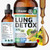 BIO KRAUTER Lung Detox Drops - Pure Vegan Lung Cleanse Liquid Form 4 Fl.Oz 56 Days of Supply - Blend Mullein, Elderberry, Stinging Nettle, Ginseng &