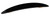 France Luxe Oblong Long and Skinny Barrette - Black