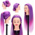 Mannequin Head with Hair, Beauty Star Doll Head for Styling, 29" Long Syntheic Hair Cosmetology Hairdressing Training Practice Manikin Head with Clam