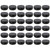 Moretoes 36 Pack Tins, 2 Oz Lip Balm Containers, Black Metal Round Tins Aluminum Cans, Empty Tin with Screw Lids for Salve, Spices or Candies