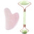Rockcloud Natural Crystal Jade Roller and Gua Sha Scraping Set Massager Tool for Anti Aging Beauty Neck Body Reduce Wrinkles Facial Massager Therapy