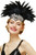BABEYOND Carnival Feather Headpiece Showgirl & Pageant Headband Women's 1920s Flapper Headband (Black)