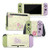 Tacky Design Flowers Skin Compatible with Nintendo Switch Skin Wrap Cover, Green and Purple Skin for Nintendo Switch Stickers, Premium Vinyl 3M Full
