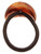 France Luxe Oval Ponytail Holder - Classic - Caramel Horn