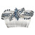 Faship Gorgeous Navy Blue Rhinestone Crystal Huge Floral Hair Comb