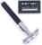 Parker 92R Graphite Gray, Long Handle Heavyweight Butterfly Open Double Edge Safety Razor for Men, 5 Parker Premium Platinum Double Edge Razor Blades