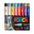 uni POSCA PC-1M Water-Based Paint Markers, Extra Fine Tip (0.7mm), Assorted Colors, 16 Pack