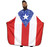 King Midas EmpirePuerto Rico Flag Barber Cape - Boricua Hair Cutting Cape - Water Proof with Snap Button Neck Band