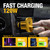 DEWALT Heavy Duty USB C Car Charger, 120W 2-Port PD 3.0 Type C Adapter, PPS Fast Charging w/Power Delivery for iPhone 17 16 15 14 13 Pro Max Mini Gal
