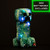 Jay Franco Minecraft Charged Up Creeper Pillow Buddy - Light up Plush - Super Soft Polyester Microfiber Character Pillow with LED Lights, 16 Inches