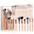 BEILI Makeup Brushes Set 30Pcs Professional Makeup Brush Premium Pink Vegan Synthetic Kabuki Foundation Blending Brush Face Powder Blush Concealers E
