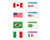 Little Wigwam Flags of The World Flash Cards - Set of 216 Flags + Country Information