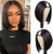 PANEWAY U Part Wig Human Hair Wigs For Black Women 10 inch Short Bob Straight Wig Brazilian Remy Human Hair Bob Wigs Clip in Half Wig U Part Hair Ext