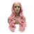 Lushy Wavy Long 26inch Pink Heavy Density Heat Resistant Realistic Synthetic Lace Front Wig