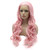 Lushy Wavy Long 26inch Pink Heavy Density Heat Resistant Realistic Synthetic Lace Front Wig