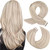 Moresoo Blonde Tape in Hair Extensions Human Hair Remy Tape in Highlighted Hair Extensions Real Human Hair Ash Blonde Mix with Bleach Blonde Tape ins