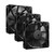 CORSAIR RS120 120mm PWM Fans  Daisy-Chain Connection  Low-Noise  Magnetic Dome Bearing  Triple Pack  Black