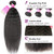 MeiYou 12A Kinky Straight Hair 3 Bundles Yaki Human Hair Weave Unprocessed Brazilian Virgin Remy Sew in Hair Extensions Natural Black (10 12 14)