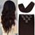 20 inches Clip in Hair Extensions Remy Human Hair - 85g 7pcs 16 Clips Straight Thick 100% Real Human Hair Extensions for Women Dark Brown #2 Color