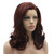 Lushy Lace Front Synthetic Medium Length Dark Auburn Wig Stylish Wigs