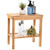 SOUJOY Bamboo Shower Bench, Bath Seat Stool, Spa Foot Rest Shaving Stool, Storage Shelf for Shampoo Towel, Works in Inside Bathroom, Living Room, Bed