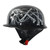 1Storm Novelty Motorcycle Half Face Helmet Open German Style DOT Approved: HKY602 Chain Skull