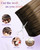 LaaVoo Weft Hair Extensions Human Hair Brown Balayage Sew in Hair Extensions Darkest Brown Balayage Medium Brown Mix Ash Blonde Human Hair Weft Exten