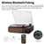 Vinyl Record Player Turntable with Built-in Bluetooth Receiver & 2 Stereo Speakers, 3 Speed 3 Size Portable Retro Record Player for Entertainment and