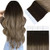 Easyouth Human Hair Extensions Tape in Ombre 22 Inch Tape in Human Hair Extensions Balayage Brown to Medium Brown with Blonde Adhesive Tape Hair Exte
