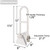 Vaunn Medical Adjustable Bathtub Safety Rail Shower Grab Bar Handle, Stainless Steel, White