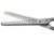 Mars Professional Nickel Plated Steel Thinning Scissors Shears, Double Toothed Blades, 7" Length