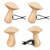 Dandat 4 Pcs Wood Car Essential Oil Diffuser Vent Clips Mushroom Car Air Freshener Aromatherapy Wooden Car Diffusers Automotive Interior Accessories