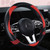 HighnessHwoo Car Steering Wheel Covers for Women Padded Carbon Fiber PU Leather Cute Auto Interior Accessories for Vehicle, Sedan, Universal, Anti Sl