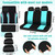 Fabbay 21 Pcs Car Seat Covers Full Set Car Floor Mats Steering Wheel Cover Armrest Seat Belt Pad Seatbelt Cup Mats Emblem Ring Sticker for Sedans Tru