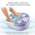 Conair Waterfall Pedicure Foot Spa Bath with Blue LED Lights, Massaging Bubbles and Massage Rollers, Purple/White