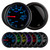 GlowShift Tinted 7 Color 30 PSI Turbo Boost/Vacuum Gauge Kit - Includes Mechanical Hose, T-Fitting & Wiring - Multi-Color Display - Black Dial - Smok